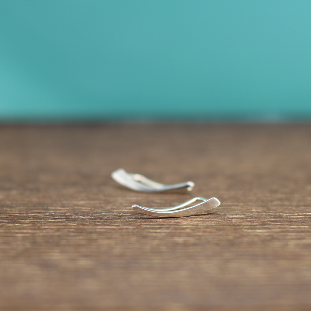 Sterling Silver Curve Ear Climbers