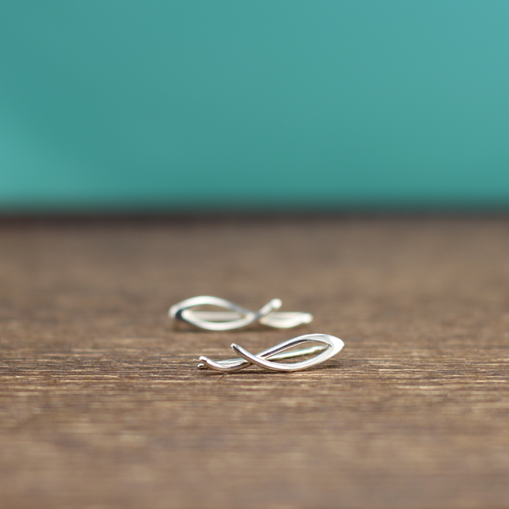 Sterling Silver Flame Ear Climber