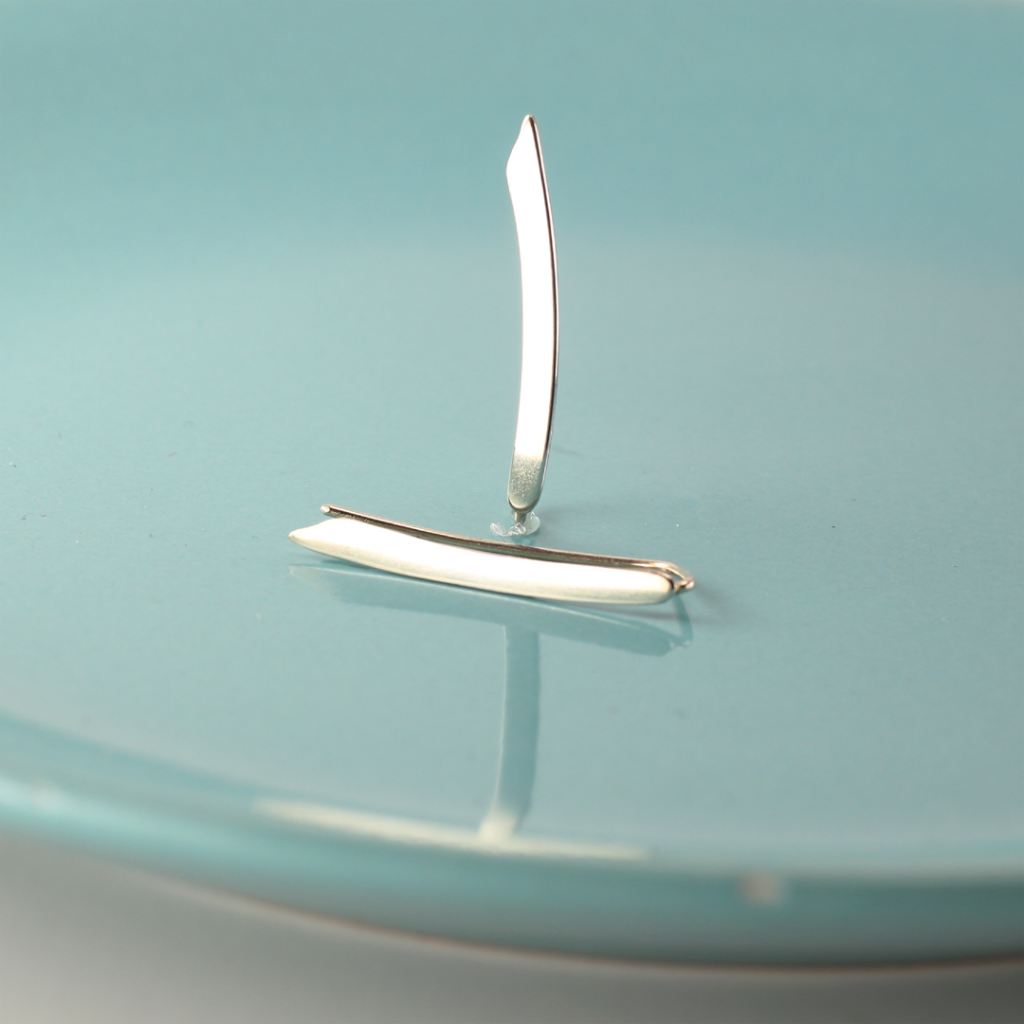 Sterling Silver Curved Bar Ear Climbers