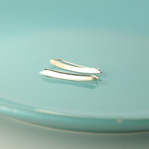 Sterling Silver Curved Bar Ear Climbers