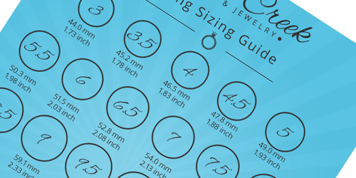 Silver Creek Ring Sizing Guide