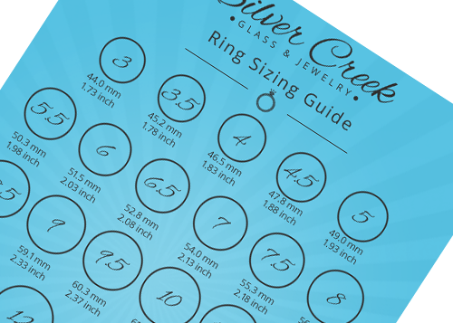 Silver Creek Ring Sizing Guide