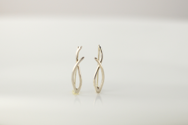 Sterling Silver Flame Ear Climbers
