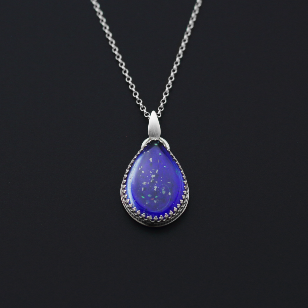 Memorial Tear with Crushed Opal