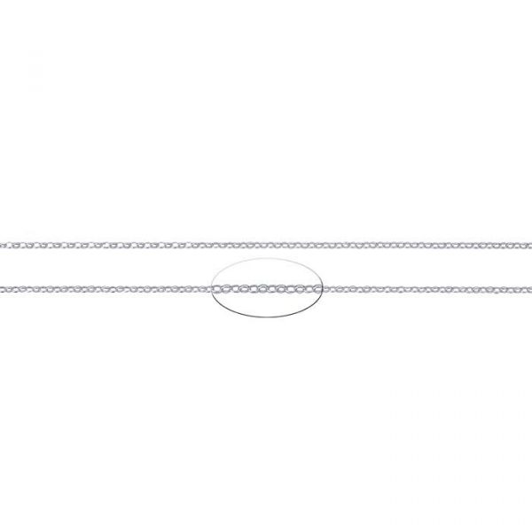 Sterling Silver Oval Rolo Chain 2mm