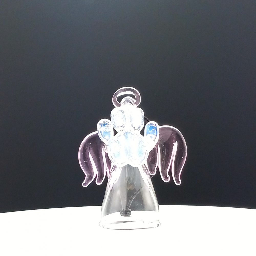 Glass Angel holding Cat Paw