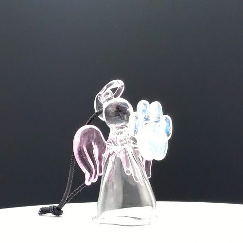 Glass Angel holding Cat Paw