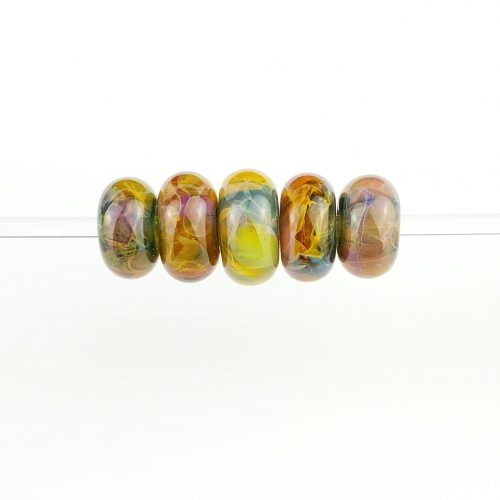 Set of  5 tie-dye v2 boro beads