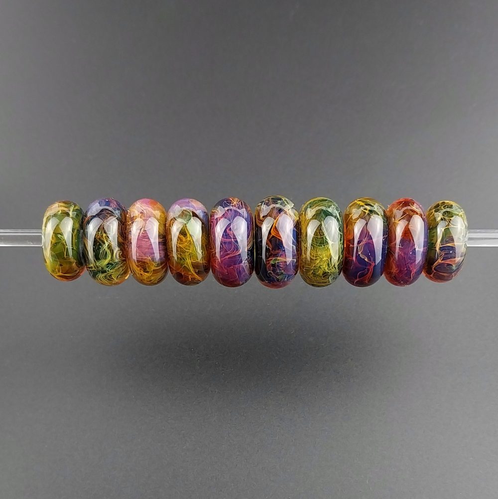 tie-dye v2 boro glass beads