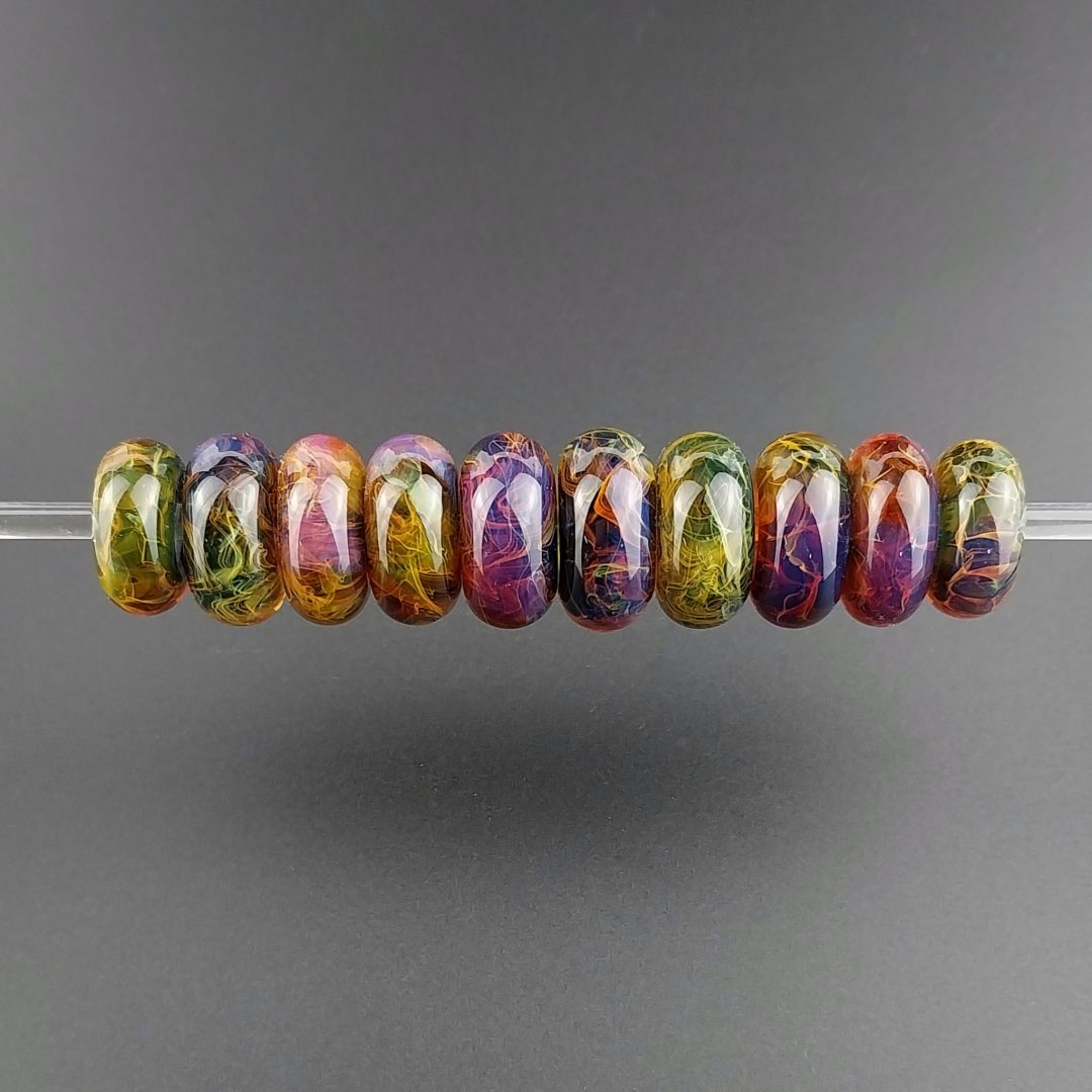 tie-dye v2 boro glass beads