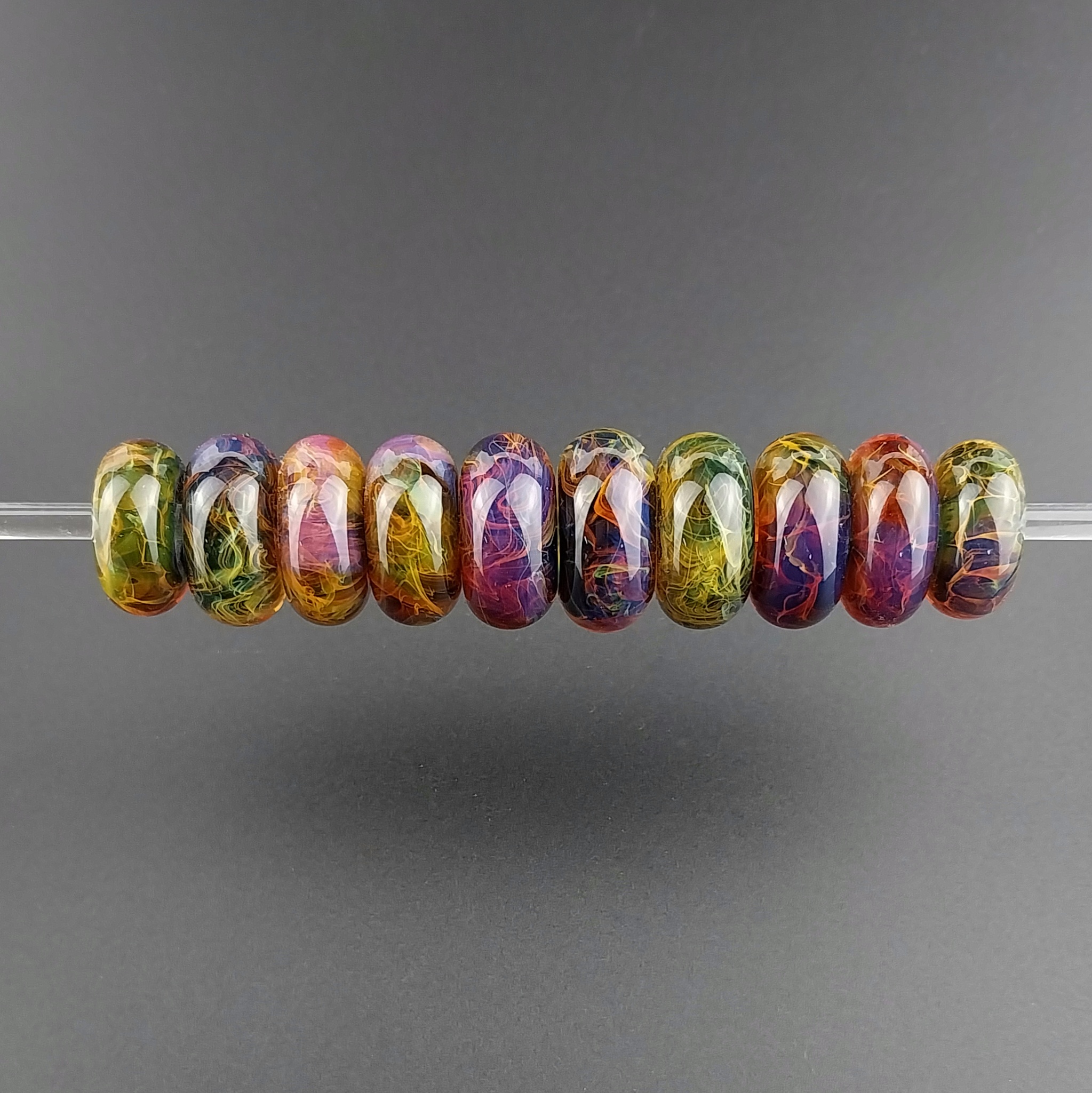 tie-dye v2 boro glass beads